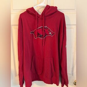 Crimson Arkansas Razorbacks Hoodie with Boar Logo